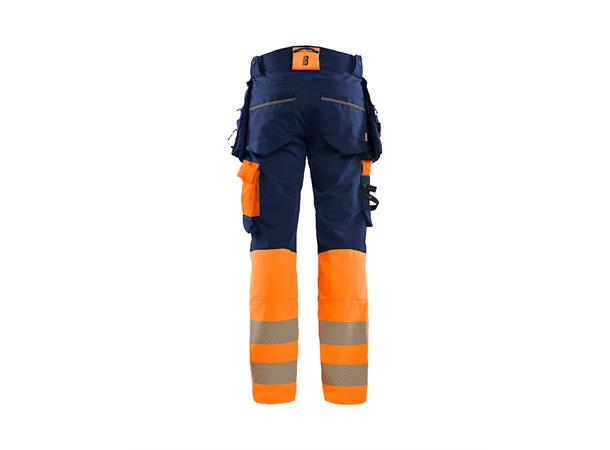 1125 Varselbukse Marineblå/Oransje C44 4-veisstretch Klasse 1 