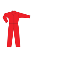 2-7009-010-4060 Kjeledress Rød str 46 Praktisk Arbeidsoverall