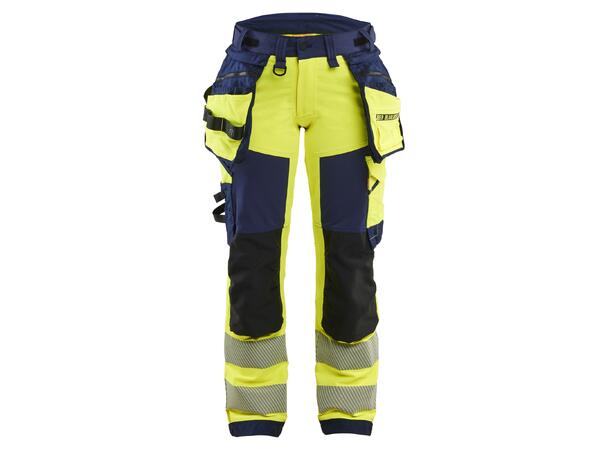 7022 Varselbukse Varselgul/Marineblå C34 Stretch Dame 