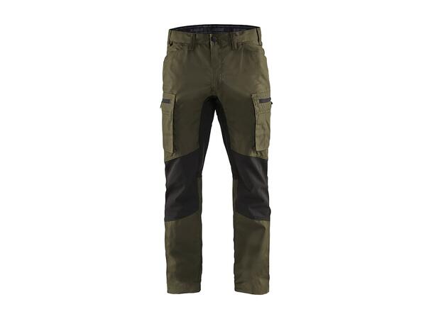 1459 Servicebukse  Brentrød/Svart C44 Stretch 