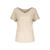 Lily V-neck Sand Melange M T-shirt med V-hals 